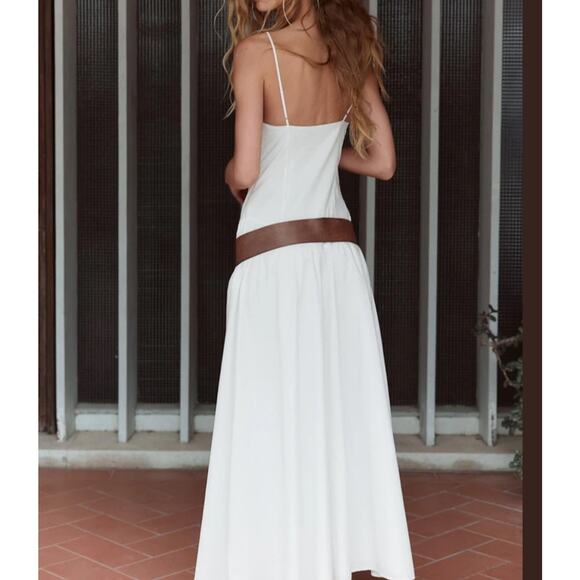 NWT- Zara STRAPPY GABARDINE DRESS-L - Picture 2 of 9